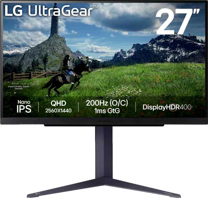 R*n様 LG UltraGear 27GS85Q 27” UltraGear™ QHD Nano IPS 180Hz (O/C 200Hz) gaming monitor