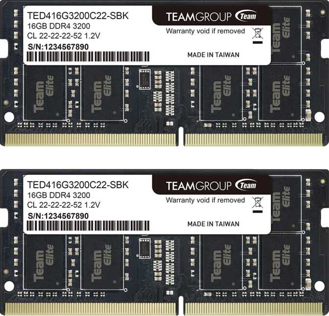 Team Group Elite DDR4-3200 CL22 32GB (2x16GB) vs Timetec DDR4-2133